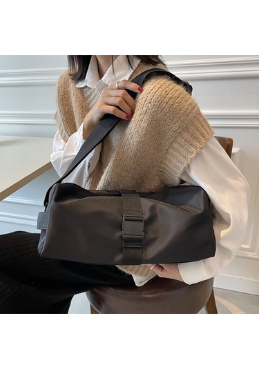 Sones Naylon Su Geçirmez Seyahat Çapraz Askılı Çanta Eğlence Spor Fitness Çantaları Siyah