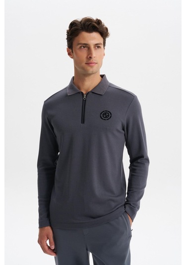 Arma Erkek Slim Fit Fermuarlı Polo Yaka Sweatshirt İnce Modal Pamuk Elastan Karışımlı Örme İnterlok Kumaş K30554989102 Gri Arma Erkek Slim Fit Fermuarlı Polo Yaka Sweatshirt İnce Modal Pamuk Elastan Karışımlı Örme İnterlok Kumaş K30554989102 Gri