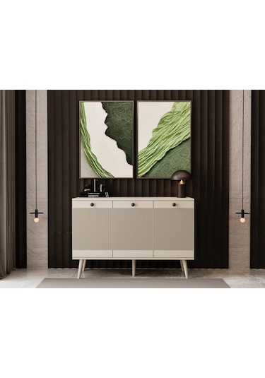 Melura Konsol 120 Cm %100 Mdf Lake Ahşap Ayaklı Kumtaşı
