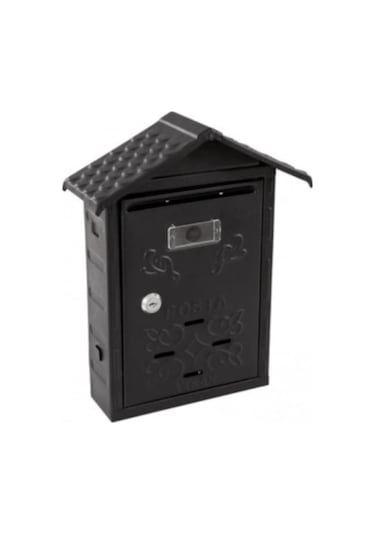 Akşan Çatılı Posta Ve Evrak Kutusu Anahtarlı Siyah