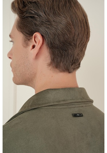 Comfort Fit Mono Yaka Kapaklı Cep Casual Haki Ceket C 699 Haki