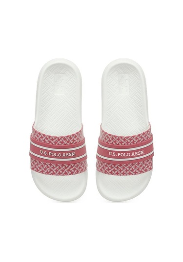 U.s. Polo Assn. 4m Luel 4fx Beyaz Pembe Kadın Terlik Beyaz