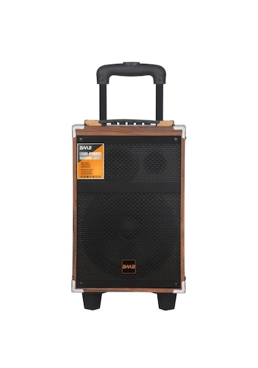 Baab Q8 Profosyonel Ahşap Kasa Taşınabilir 25x27x46 Kumandalı Bluetooth Hoparlörler