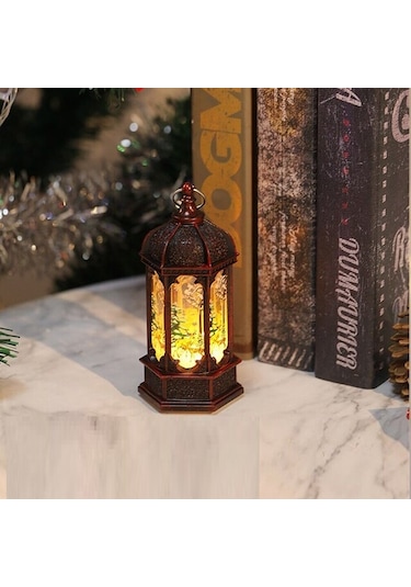Yılbaşı Feneri Dekor Masa Lambası Gün Işığı Pilli Led Işık Noel Baba Geyik Kardan Adam Yılbaşı Hediyeleri