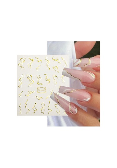 Sones Th-759 10 Adet Buzlu Şeffaf Arka Yapışkan Bronzlaştırıcı Lekeli Tırnak Sanatı Çıkartması