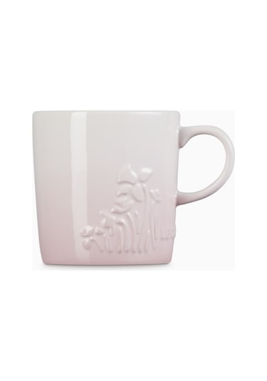 Le Creuset Jardin Çiçek Desenli Seramik Kupa Shell Pink