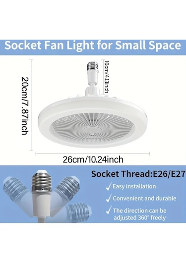 Cordial Kristal Şeffaf Abajurlu İç Mekan Aydınlatma Vantilatör 2si 1 Arada Tavan Akıllı Fan Lambası Uzaktan Kumandalı 360 Dönebilen Led Tavan Vantilatörü 3 Hız Ayarlı