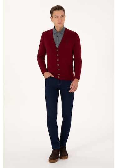 U.s. Polo Assn. Erkek Bordo Hırka Triko 50313702-vr014 Bordo