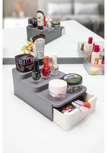 Compact Çekmeceli Ve Standlı Düzenleyici- Makyaj Organizeri Çok Renkli