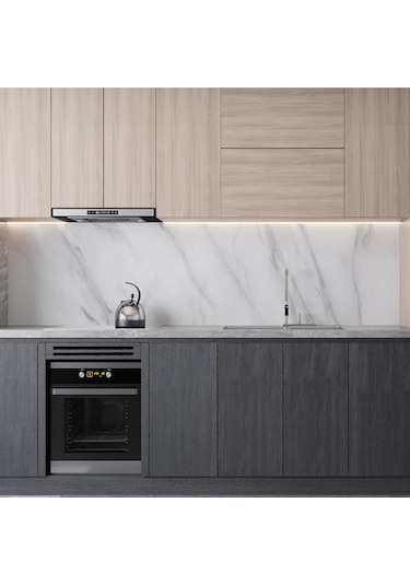 Mutfak Tezgah Arası Folyo Fayans Kaplama Folyosu Beyaz Mermer Yen