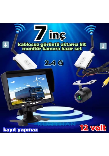 7'' Monitör Kablosuz Görüntü Aktarıcı Kelebek Kamera Hazır Set