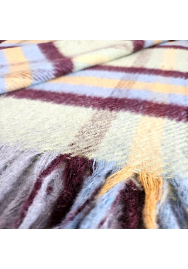 Çift Kişilik Pamuklu Battaniye 180x200 Cm 5036 Çok Renkli