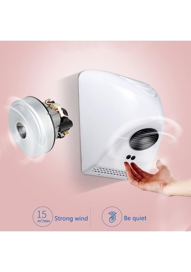 Bloomnest Lebıhmurah Bf1151 800w Otomatik Kızılötesi Sensörlü Ticari El Kurutma Makinesi Ev Otel Banyo- Beyaz