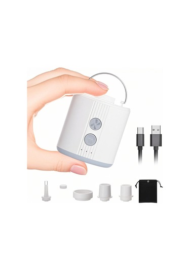 Xindoker Tomshoo Mini Dörtlü Fonksiyonlu Hava Pompa: Hava Çekici, Kamp Lambası Ve Blower - 1600mah Pil, 400lm Işık, Taşınabilir野营