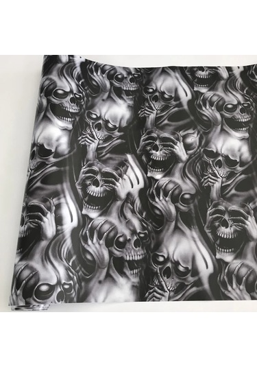 50x300 Cm Kendinden Yapışkanlı Araba Sticker Bomba Wrap Folyo Jdm Kafatası Graffiti Karikatür No 15 40cm X 152cm 1 Piece Set
