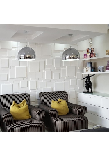 3 Boyutlu Boyanabilir Pvc Duvar Paneli İdea 50-50 Cm 4 Adet-1 Metrekare