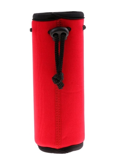 Suntek Neopren Yalıtımlı Spor Su Şişesi Kapağı Kılıfı Kırmızı