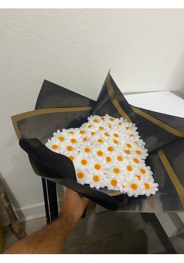 Kalpli Papatya Çiçek Beyaz Sarı