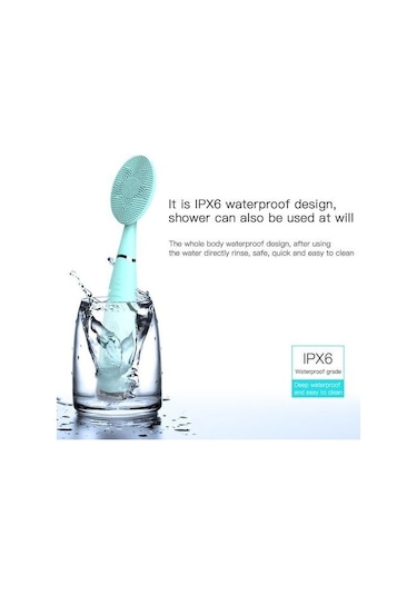 Usb Şarj Edilebilir Yüz Temizleyici Fırça Silikon Su Geçirmez Gözenek Temizleyici Yıkama Fırça Cilt Masaj Yüz Temizleme Fırça Elektrikli Yüz Temizleme Cihazları Phcpmt Mavi