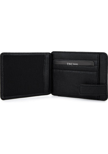 Tamer Tanca Erkek Hakiki Deri Siyah Havyar Kartlık 1148 350 Erk Krtlk Sk25-26 Sıyah Hvyr Siyah
