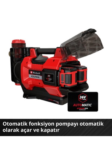 Einhell Aquinna 36/38 F Led Otomatik Solo Bahçe Pompası Akü ve Şarj Cihazı Dahil Değildir