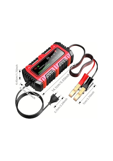 Honeybeeshop 12v 2 Amp Tam Otomatik 3 Adımlı Akıllı Sarı Şarj Cihazı Motosiklet Araba Pilleri İçin Agm Gel Sla Koruma