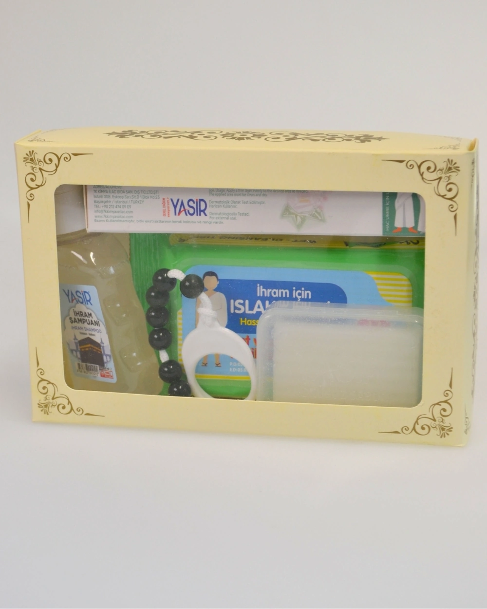 Mini İhram Seti Hac Ve Umre İçin Kokusuz Hediye Seti, Tavaf Tesbihli Özel Kutulu