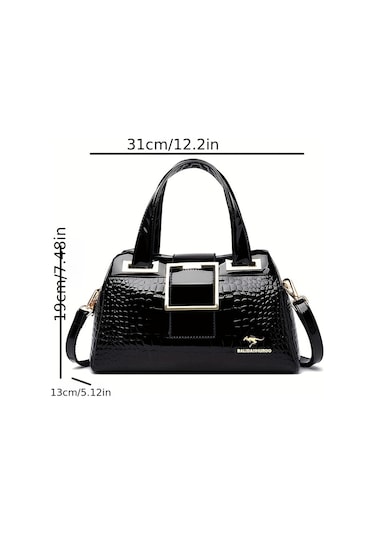 Timsah Desenli Bayan Çanta