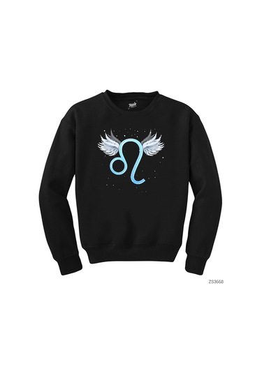 Aslan Burcu İkon Siyah Sweatshirt Siyah