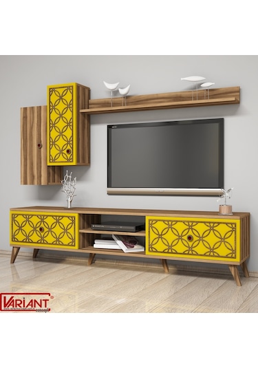 Variant Class Tv Ünitesi Ceviz - Sarı