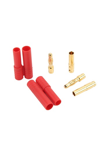 Kangvka 4mm Bakır Altın Kaplama Muz Plugları, Esnek Plastik Kılıflı, Esc Pil Ve Uzaktan Kumanda Helikopteri Bağlantısı İçin 2 Adet Erkek + 2 Adet Dişi + 2 Kılıf