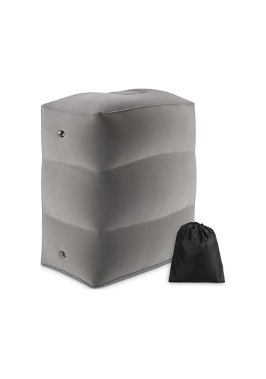 Suofeng Şişme Seyahat Yastığı - Çocuklar İçin Ayarlanabilir Bacak Desteği, Uçak Ve Araba Yolculuklarında Rahatlık Sunar Koyu Gri