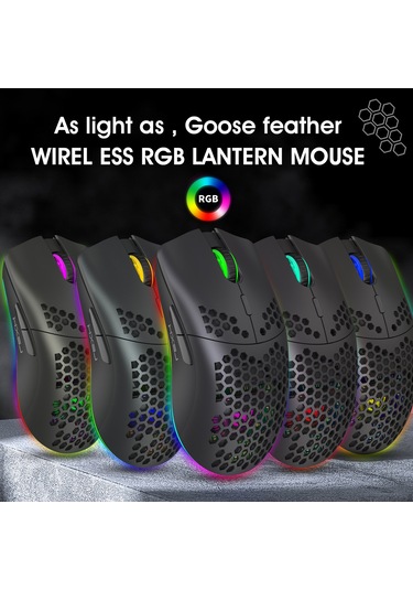 Maiyame Programlanabilir Rgb Aydınlatmalı, 3600dpı Hassas Kablosuz Oyun Faresi - Ergonomik Tasarım Ve Uzun Pil Ömrü T66