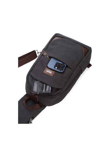 Newish Polo Erkek Usb Çıkışlı Çapraz Bel Ve Omuz Çantası New321 - Kahverengi