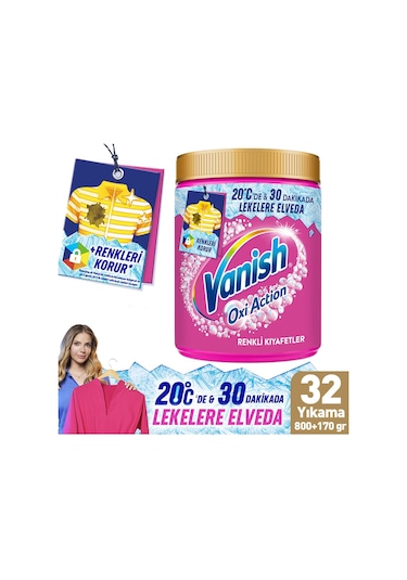 Kosla Multipower Oxi Advance Renkliler için Leke Çıkartıcı Deterjan Güçlendirici Toz 970 G