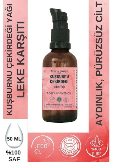 Minia Bahçe Soğuk Sıkım Kuşburnu Çekirdeği Yağı 50 ML