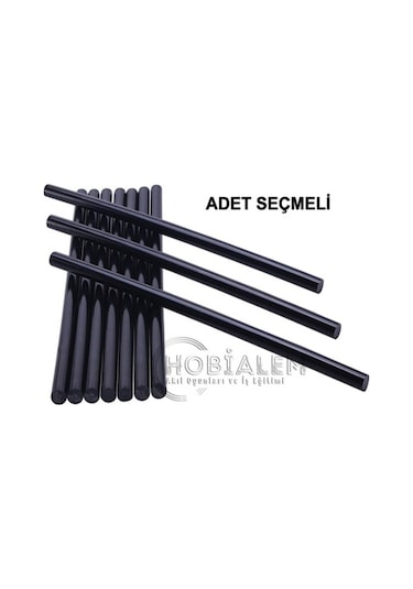 Siyah Silikon, Sıcak Mum Silikon, 11 Mm X 30 Cm, Kalın Silikon