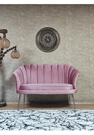 İkili İstiridye Krom Kaplama Sivriltme Ayak Çay Seti Koltuk İkili Çok Renkli