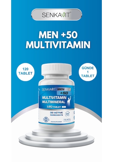 Senkavit Men Erkek Multivitamin Ve Mineral Complex +50 Yaş 120 Tablet