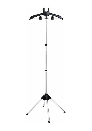 Novahub Siyah Ölçeklenebilir Zemin Üstü Ütü Rafı Zemin Ayakta Elbise Askısı Yeni Elbise Buharlayıcı Tutucu Ev Siyah