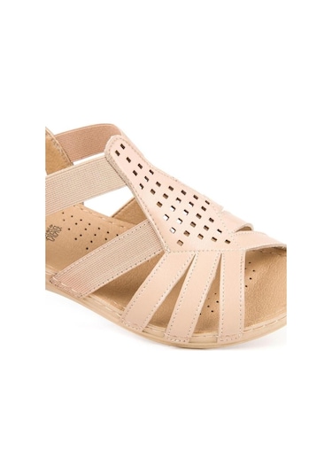Muya Amanda 31143-045 Anatomik Taban Kadın Sandalet Krem 36-40 Krem