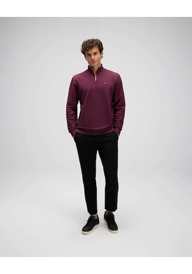 Ellesse Yarım Fermuarlı Bordo Erkek Sweatshirt Em580 Bordo Ellesse Yarım Fermuarlı Bordo Erkek Sweatshirt Em580 Bordo