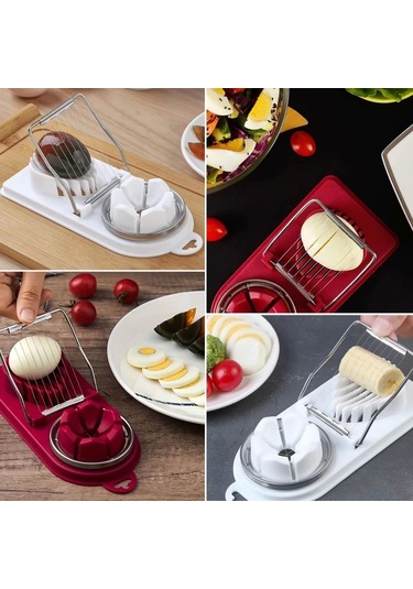 Buffer Çok Fonksiyonlu Eşit Yumurta ,meyve Dilimleyici Kesici Aparat Çok Renkli