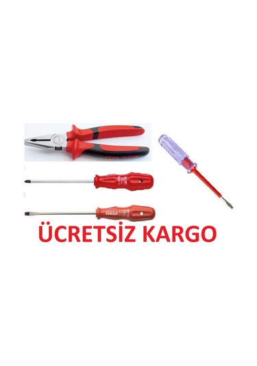 Pense Düz Yıldız Tornavida Kontrol Kalemi