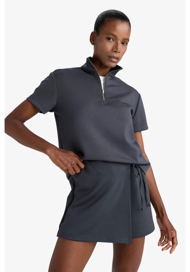 DeFactoFit Standart Fit Kısa Paça Sporcu Modal Şort C0556AX25SMAR231 Antrasit