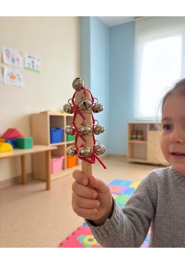 Temel Ahşap Zilli Ritim Çubuğu 19.5 Cm