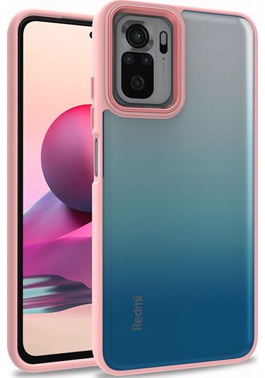 Khayra Redmi Note 10 Kılıf Flora Kapak - Rose Gold Rose Gold