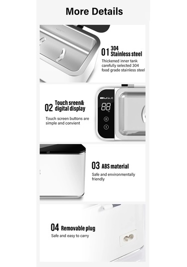 Jialan Ultrasonik Temizleyici 35w Ultrasonik Gözlük Takı