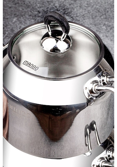 Weyne Mango Kitchen - Maxi Büyük Boy 18/10 Paslanmaz Çelik 1.6-2.5 Lt. Çaydanlık Takımı Inox