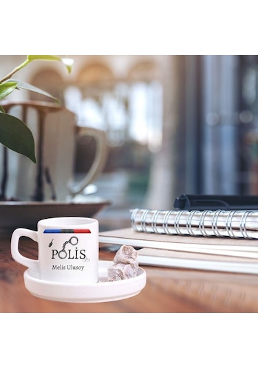 Polislere Özel Türk Kahve Fincanı Ve Altı